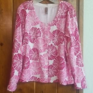 White Stag Pink Floral Cardigan